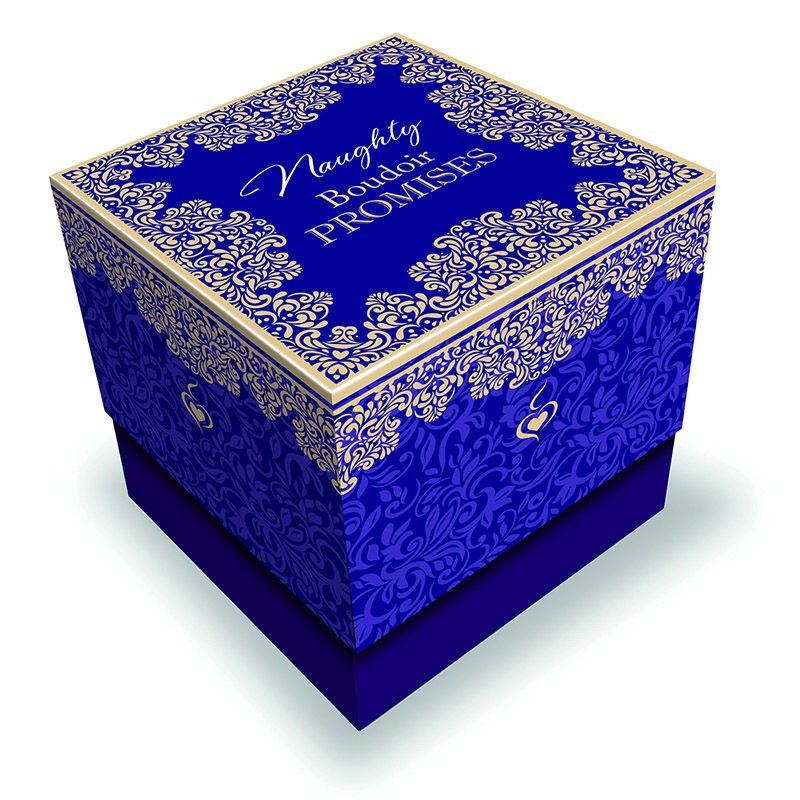 Behind closed doors - naughty boudoir promises - erotic cards -  box side view | Flirtybay.com.au